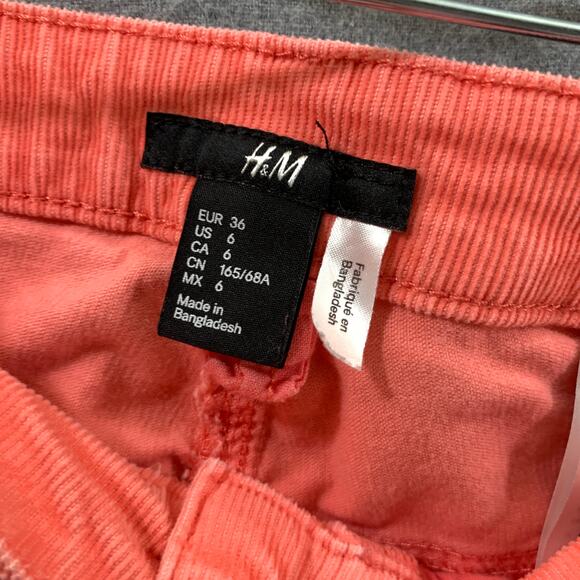 H&M Women's Pants Size 6 Orange Color - Picture 3 of 8